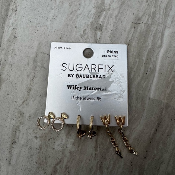 sugarfix Jewelry - Gold Wifey Earrings Set